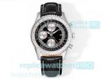 BLS Factory Breitling Montbrillant Datora 43mm Automatic ETC.7751 with Black and White Dial